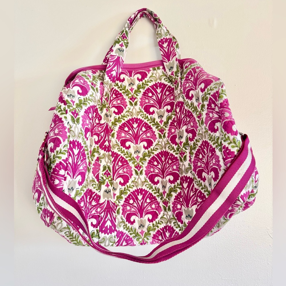 Vera Bradley Pink and Green Travel Bag